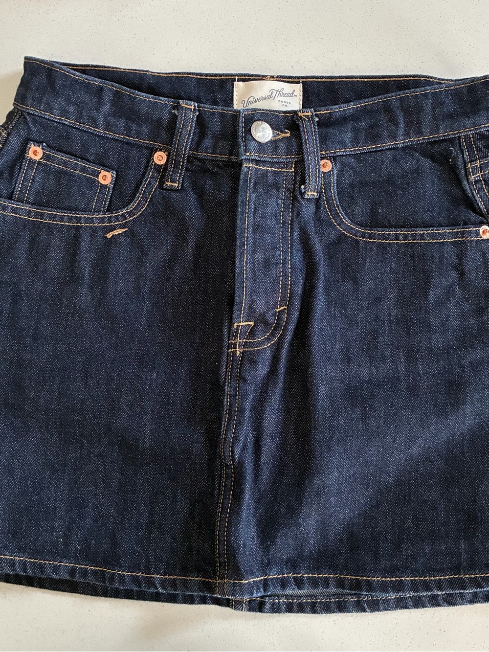 Unknown Brand Women’s Dark Blue Denim Jean Skirt